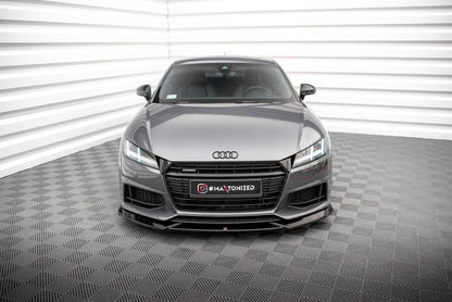 Frontlippe V.1 passend für Audi TT S / S-Line 8S schwarz Hochglanz