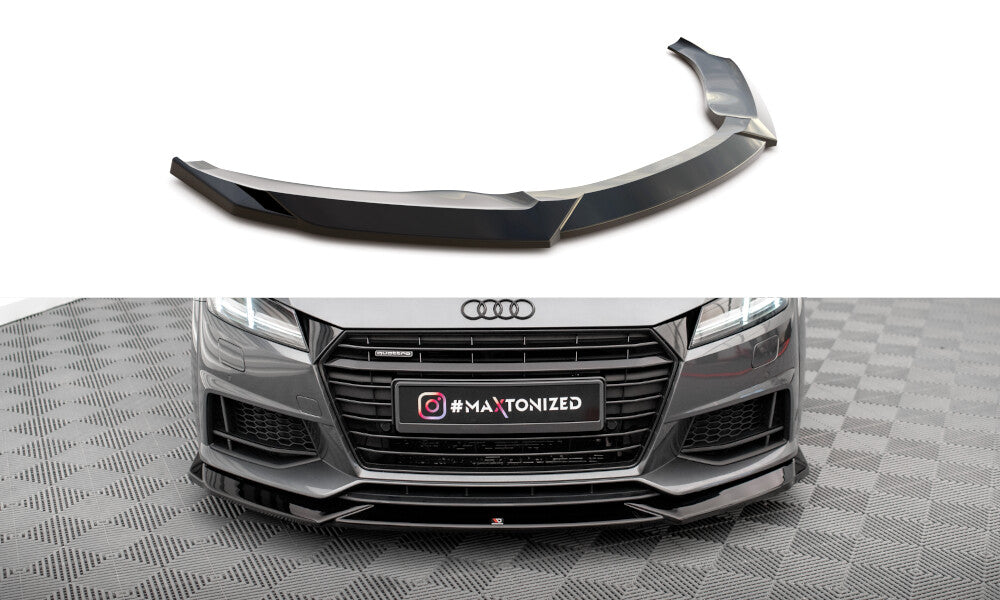 Frontlippe V.1 passend für Audi TT S / S-Line 8S schwarz Hochglanz