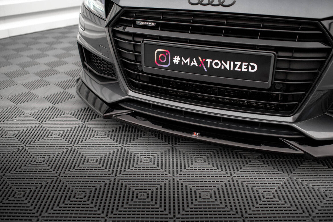Frontlippe V.1 passend für Audi TT S / S-Line 8S schwarz Hochglanz