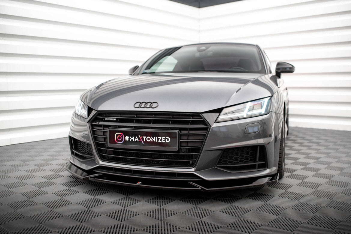 Frontlippe V.1 passend für Audi TT S / S-Line 8S schwarz Hochglanz