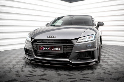 Frontlippe V.1 passend für Audi TT S / S-Line 8S schwarz Hochglanz