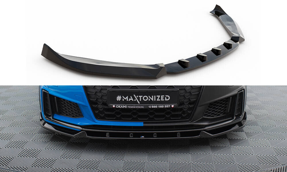 Frontlippe V.1 passend für Audi TT S / TT S-Line 8S FL schwarz Hochglanz