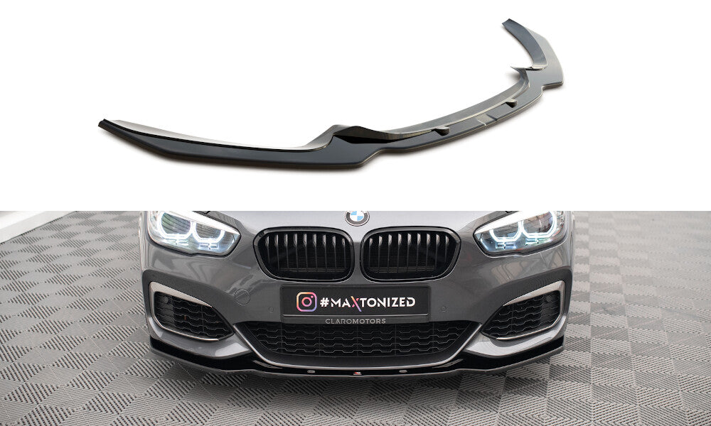 Frontlippe V.1 passend für BMW 1er F20/F21 M-Power FL schwarz Hochglanz