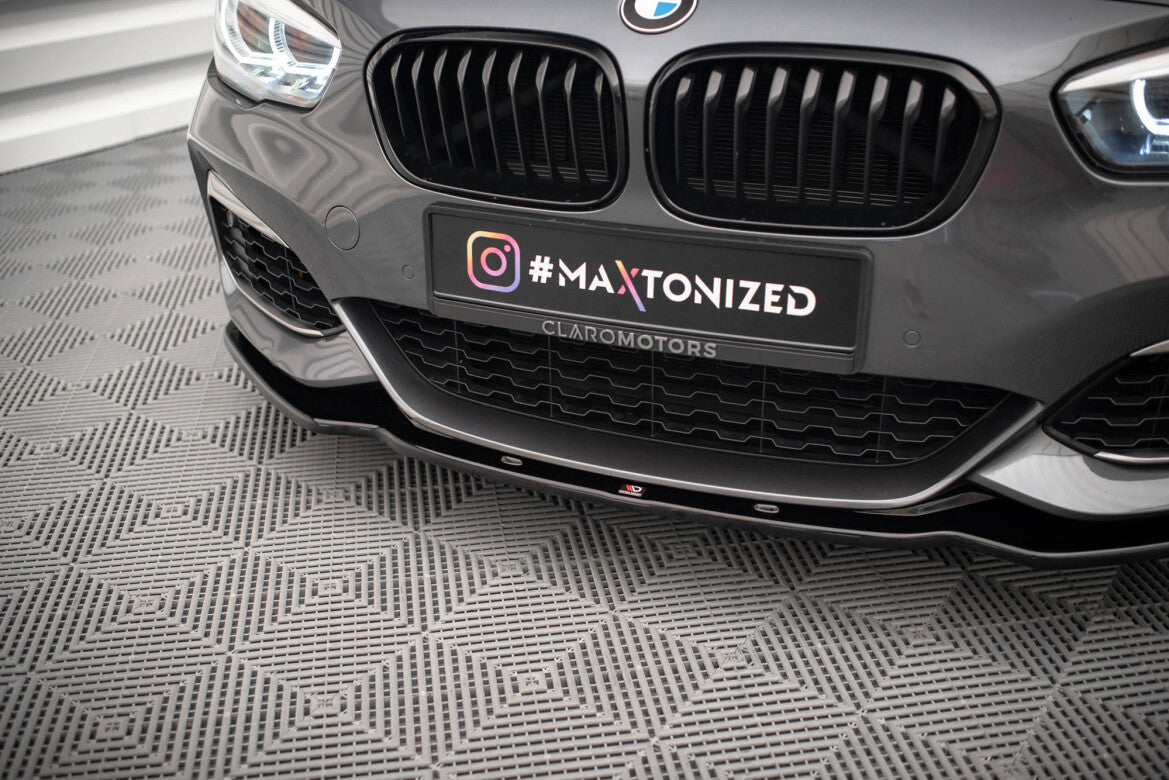Frontlippe V.1 passend für BMW 1er F20/F21 M-Power FL schwarz Hochglanz