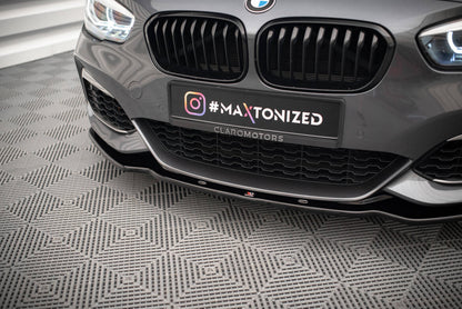 Frontlippe V.1 passend für BMW 1er F20/F21 M-Power FL schwarz Hochglanz