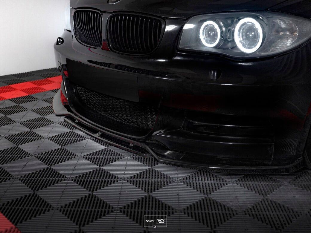 Frontlippe V.1 passend für BMW 1er M-Paket E82 FL schwarz Hochglanz