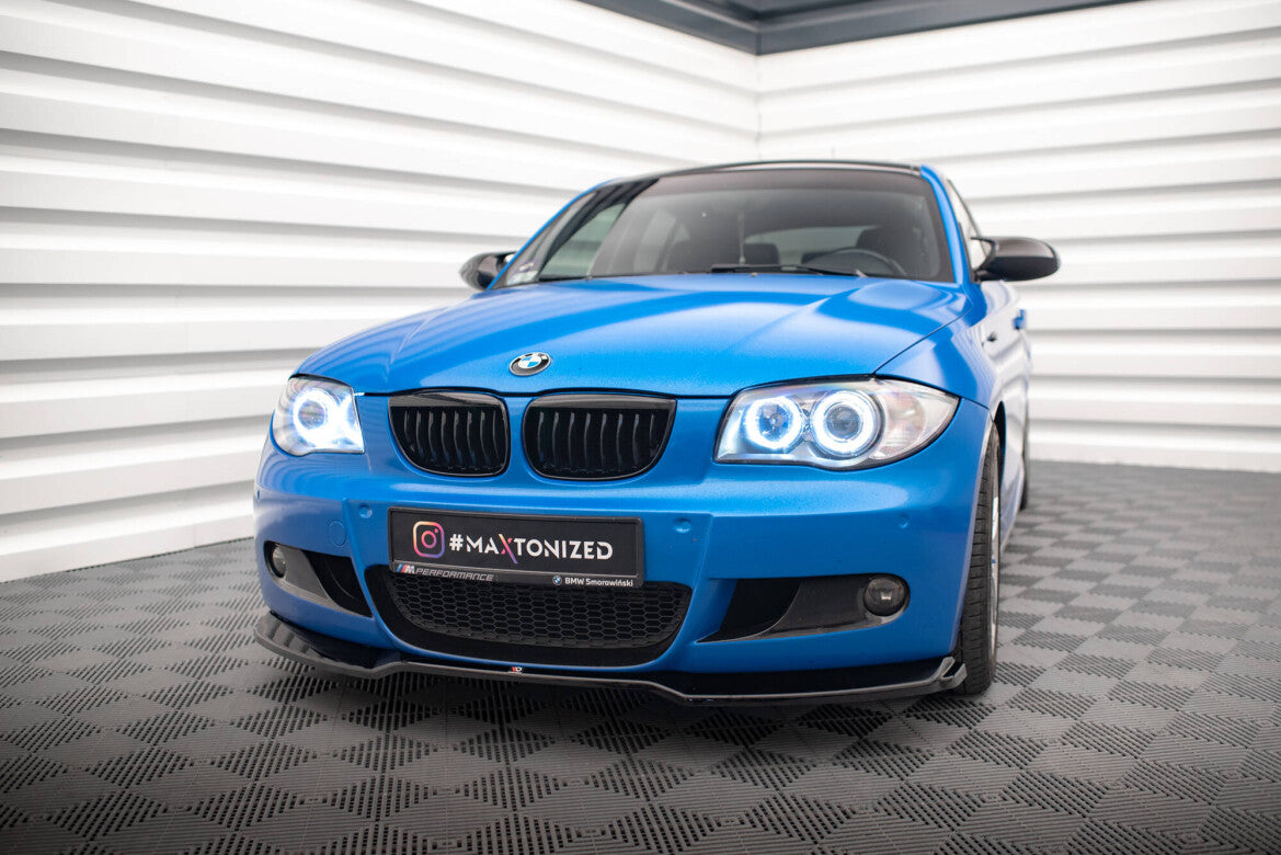 Frontlippe V.1 passend für BMW 1er M-Paket E87 / E81 FL schwarz Hochglanz