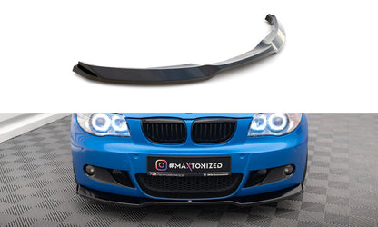 Frontlippe V.1 passend für BMW 1er M-Paket E87 / E81 FL schwarz Hochglanz