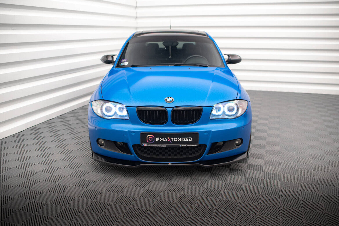 Frontlippe V.1 passend für BMW 1er M-Paket E87 / E81 FL schwarz Hochglanz