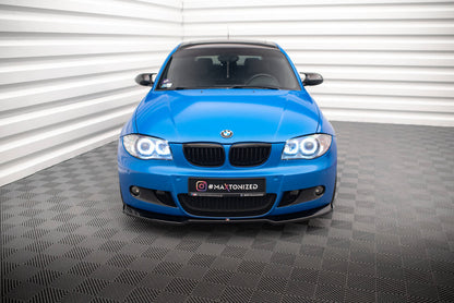Frontlippe V.1 passend für BMW 1er M-Paket E87 / E81 FL schwarz Hochglanz