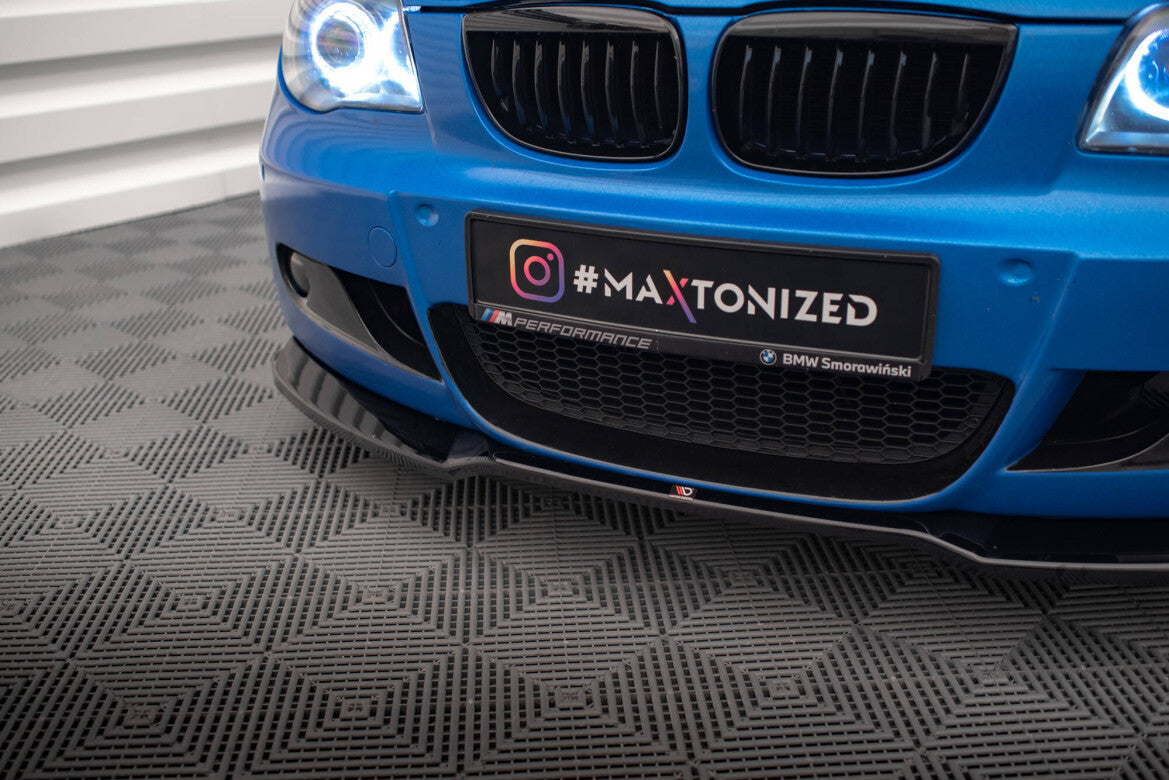 Frontlippe V.1 passend für BMW 1er M-Paket E87 / E81 FL schwarz Hochglanz