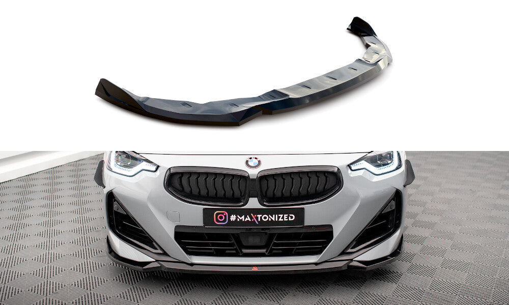 Frontlippe V.1 passend für BMW 2 Coupe M-Paket / M240i G42 schwarz Hochglanz