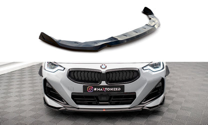 Frontlippe V.1 passend für BMW 2 Coupe M-Paket / M240i G42 schwarz Hochglanz