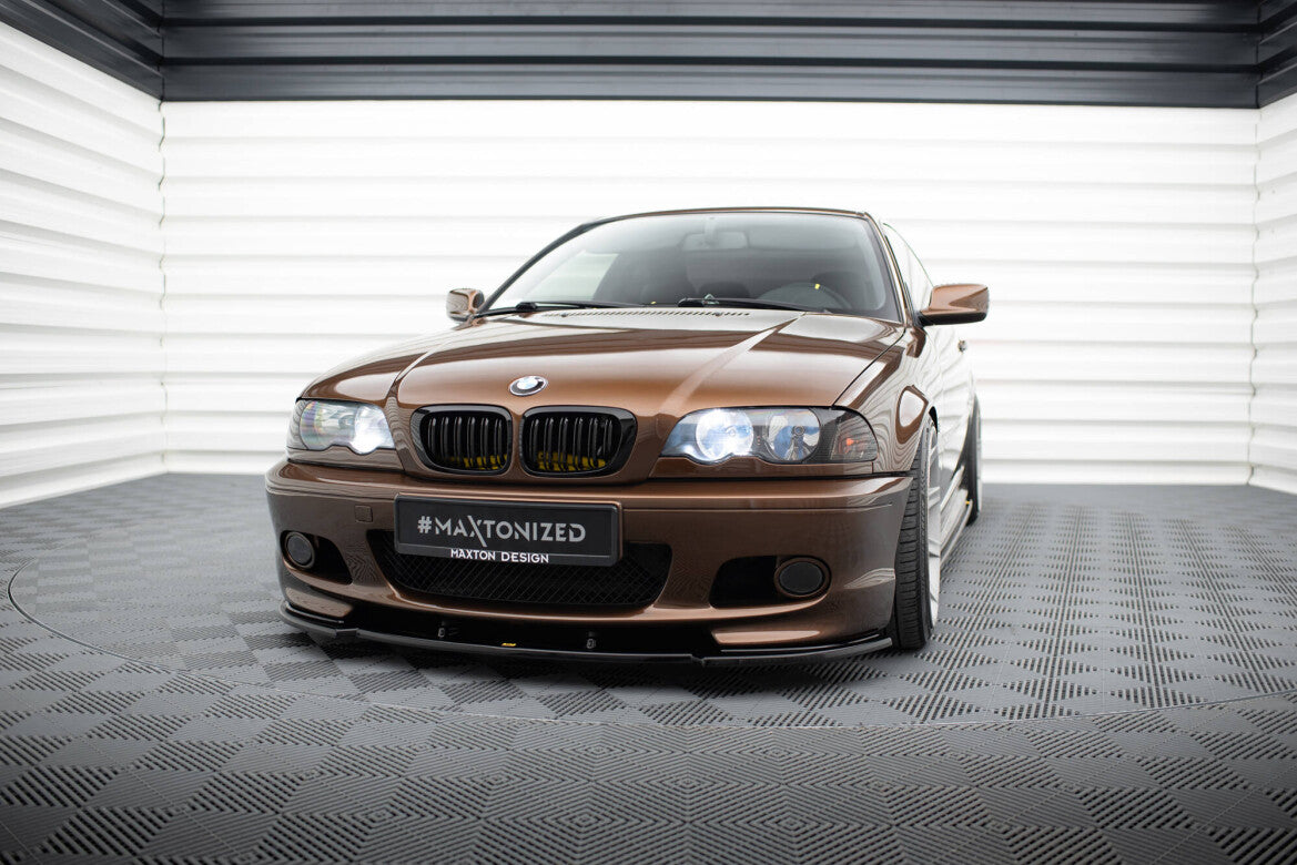 Frontlippe V.1 passend für BMW 3er E46 M Paket Coupe schwarz Hochglanz