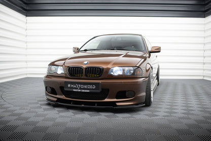 Frontlippe V.1 passend für BMW 3er E46 M Paket Coupe schwarz Hochglanz