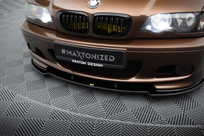 Frontlippe V.1 passend für BMW 3er E46 M Paket Coupe schwarz Hochglanz