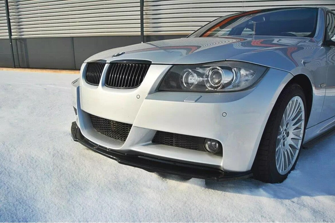 Frontlippe V.1 passend für BMW 3er E90 M Paket schwarz Hochglanz