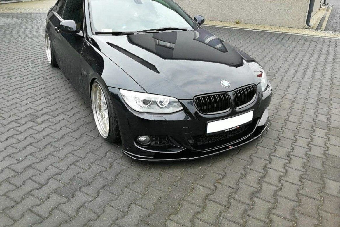 Frontlippe V.1 passend für BMW 3er E92 M Paket FL schwarz Hochglanz