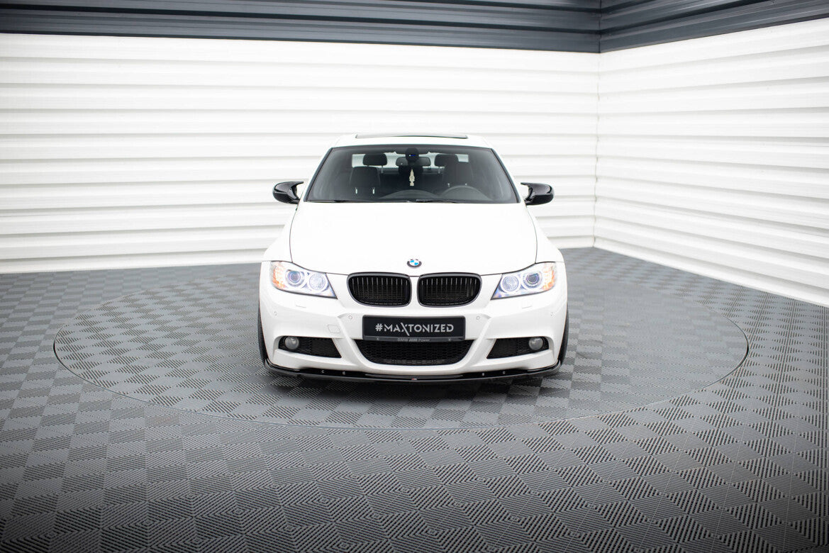 Frontlippe V.1 passend für BMW 3er Limousine / Touring M-Paket E90 / E91 FL schwarz Hochglanz
