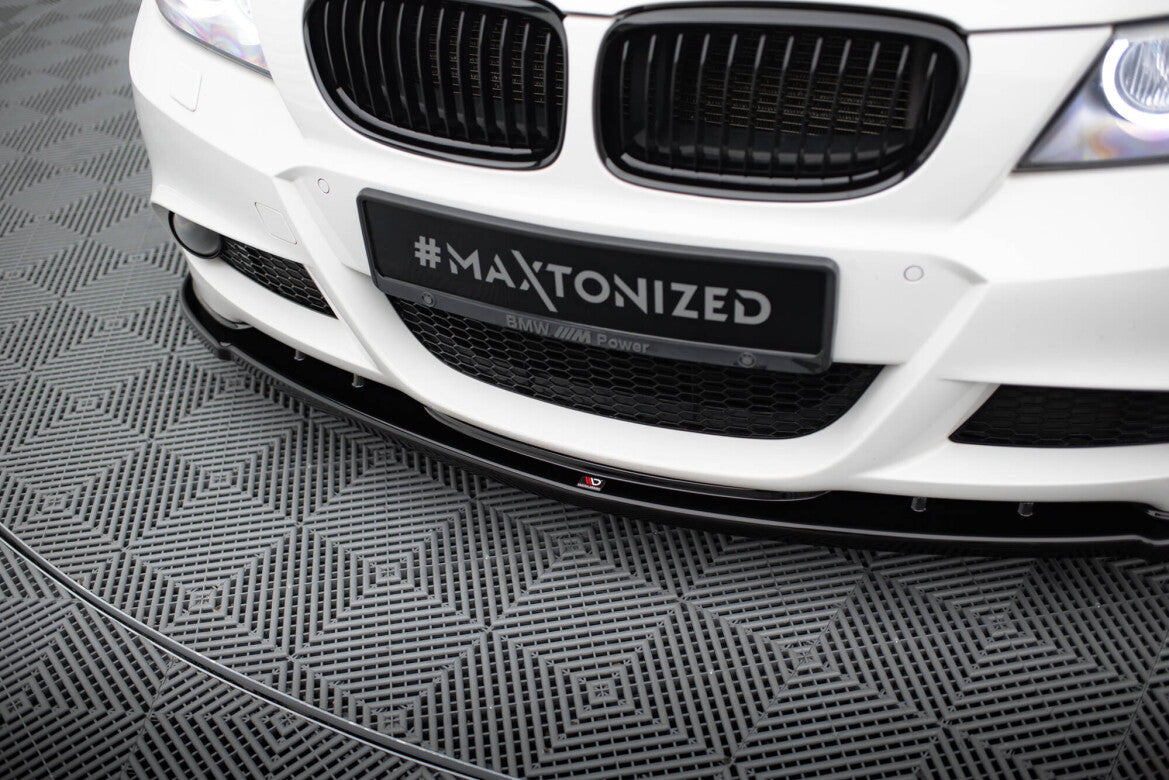 Frontlippe V.1 passend für BMW 3er Limousine / Touring M-Paket E90 / E91 FL schwarz Hochglanz