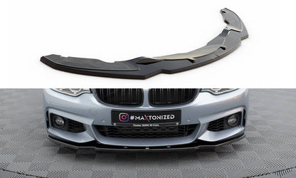 Frontlippe V.1 passend für BMW 4er Coupe / Gran Coupe / Cabrio M-Paket F32 / F36 / F33 schwarz Hochglanz