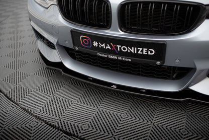 Frontlippe V.1 passend für BMW 4er Coupe / Gran Coupe / Cabrio M-Paket F32 / F36 / F33 schwarz Hochglanz
