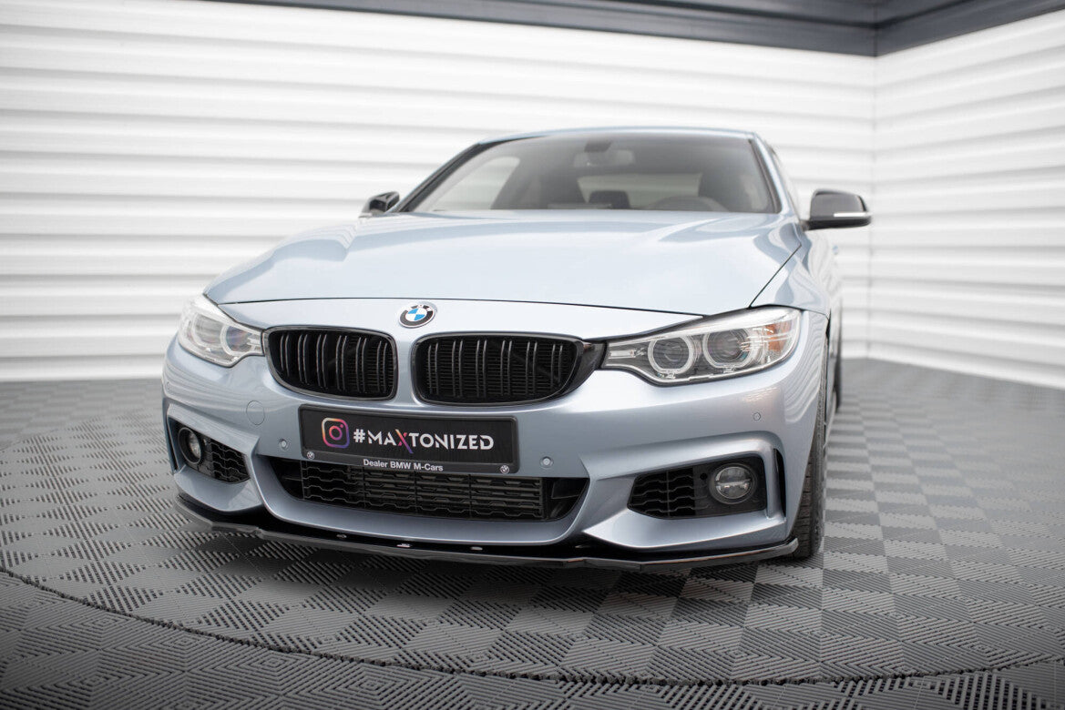 Frontlippe V.1 passend für BMW 4er Coupe / Gran Coupe / Cabrio M-Paket F32 / F36 / F33 schwarz Hochglanz