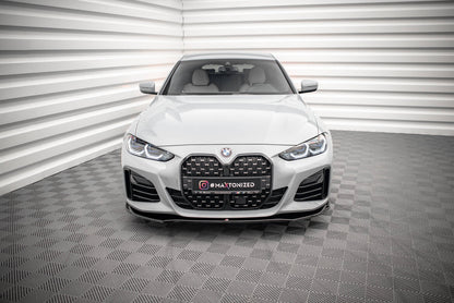 Frontlippe V.1 passend für BMW 4er / i4 Gran Coupe M-Paket / M440i G26 schwarz Hochglanz