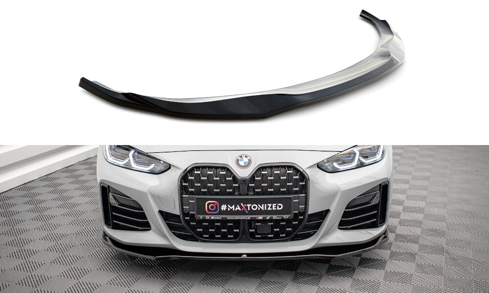 Frontlippe V.1 passend für BMW 4er / i4 Gran Coupe M-Paket / M440i G26 schwarz Hochglanz