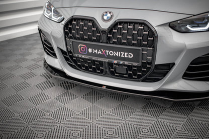 Frontlippe V.1 passend für BMW 4er / i4 Gran Coupe M-Paket / M440i G26 schwarz Hochglanz