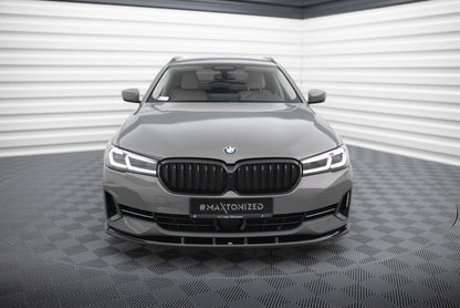 Frontlippe V.1 passend für BMW 5er G30 / G31 FL schwarz Hochglanz