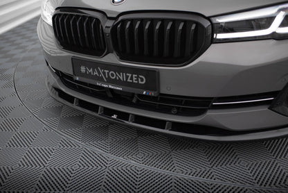 Frontlippe V.1 passend für BMW 5er G30 / G31 FL schwarz Hochglanz