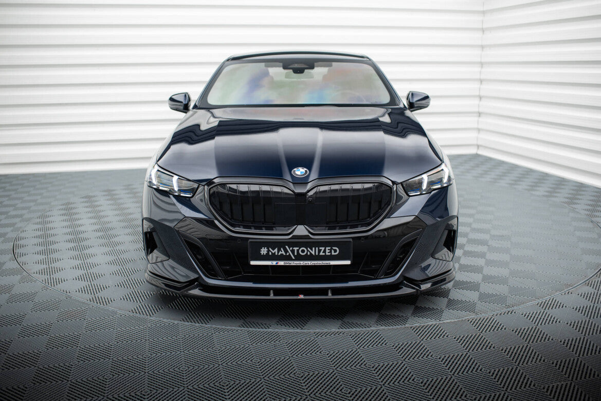 Frontlippe V.1 passend für BMW 5er / i5 M-Paket Limousine / Touring G60 / G61 schwarz Hochglanz