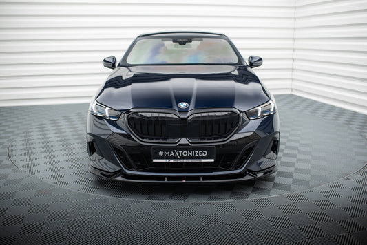 Frontlippe V.1 passend für BMW 5er / i5 M-Paket Limousine / Touring G60 / G61 schwarz Hochglanz