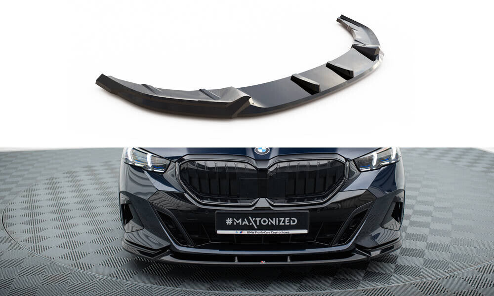 Frontlippe V.1 passend für BMW 5er / i5 M-Paket Limousine / Touring G60 / G61 schwarz Hochglanz