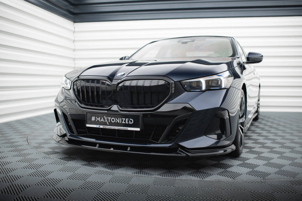 Frontlippe V.1 passend für BMW 5er / i5 M-Paket Limousine / Touring G60 / G61 schwarz Hochglanz