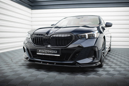 Frontlippe V.1 passend für BMW 5er / i5 M-Paket Limousine / Touring G60 / G61 schwarz Hochglanz