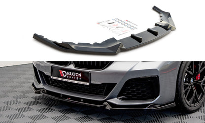 Frontlippe V.1 passend für BMW 5er M-Paket / M550i / M550d Limousine / Touring G30 / G31 FL schwarz Hochglanz