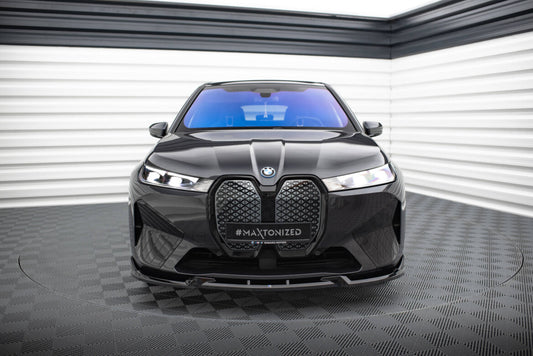 Frontlippe V.1 passend für BMW iX M-Paket i20 schwarz Hochglanz