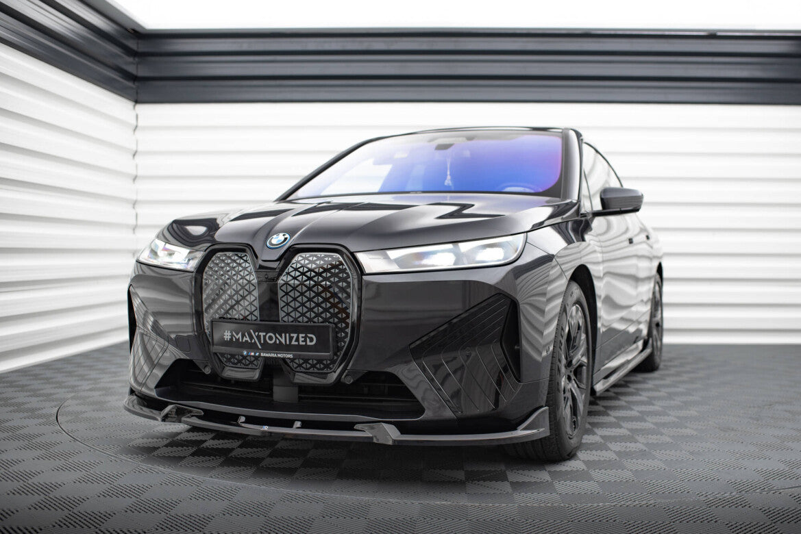 Frontlippe V.1 passend für BMW iX M-Paket i20 schwarz Hochglanz
