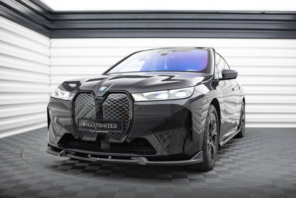 Frontlippe V.1 passend für BMW iX M-Paket i20 schwarz Hochglanz