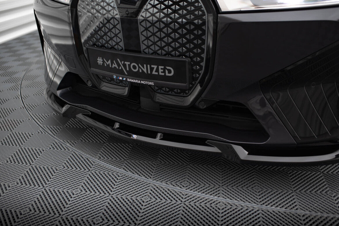 Frontlippe V.1 passend für BMW iX M-Paket i20 schwarz Hochglanz
