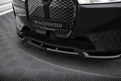 Frontlippe V.1 passend für BMW iX M-Paket i20 schwarz Hochglanz