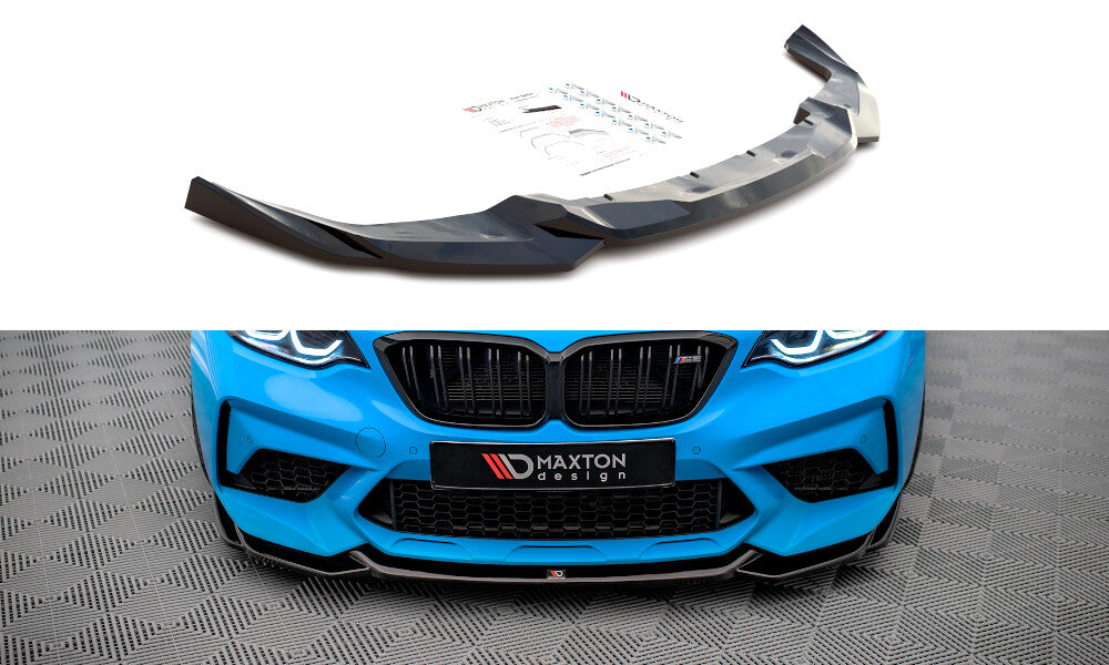 Frontlippe V.1 passend für BMW M2 Competition F87 schwarz Hochglanz