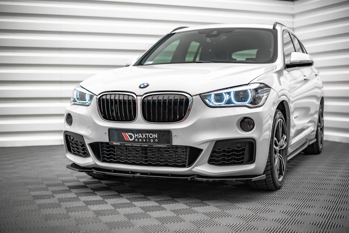 Frontlippe V.1 passend für BMW X1 M-Paket F48 schwarz Hochglanz