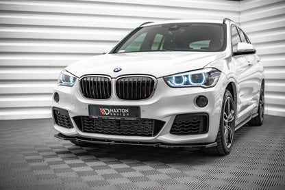 Frontlippe V.1 passend für BMW X1 M-Paket F48 schwarz Hochglanz