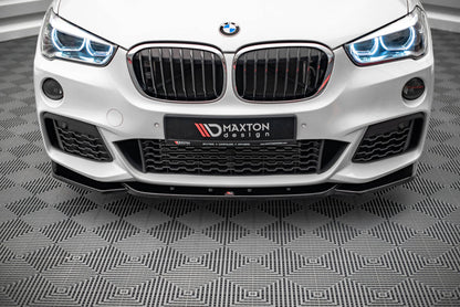 Frontlippe V.1 passend für BMW X1 M-Paket F48 schwarz Hochglanz