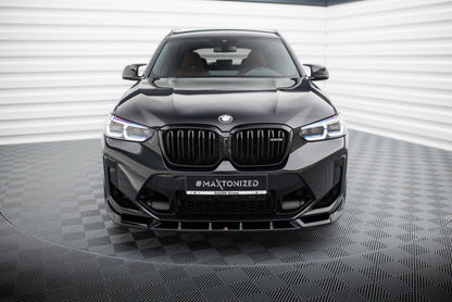 Frontlippe V.1 passend für BMW X3 M F97 FL schwarz Hochglanz