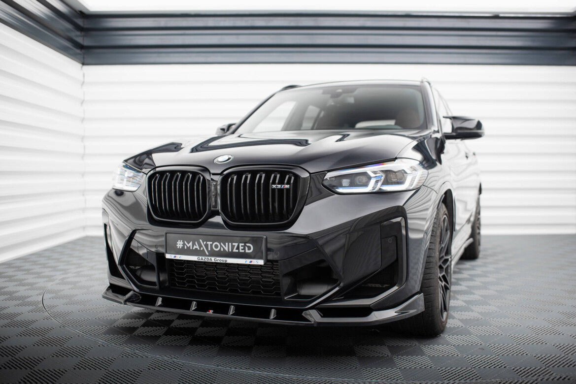 Frontlippe V.1 passend für BMW X3 M F97 FL schwarz Hochglanz