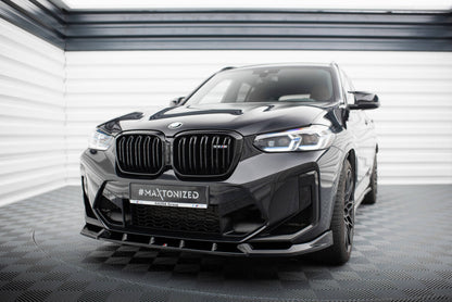Frontlippe V.1 passend für BMW X3 M F97 FL schwarz Hochglanz